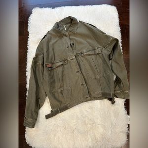 Free People oversized Olive jacket